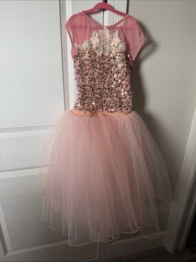 Pink Sequin Tulle Girls' Costume Ballet Dance Dress
